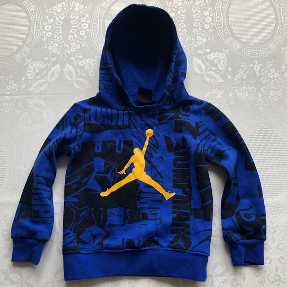 Jordan Blue Sweatshirt Hoodie Toddler Boys Size 2T Long Sleeves Printed Logo Top - Picture 14 of 16